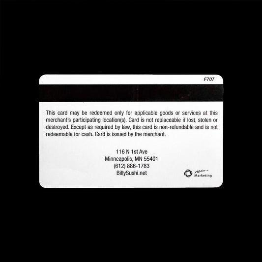 Billy Sushi Gift Card