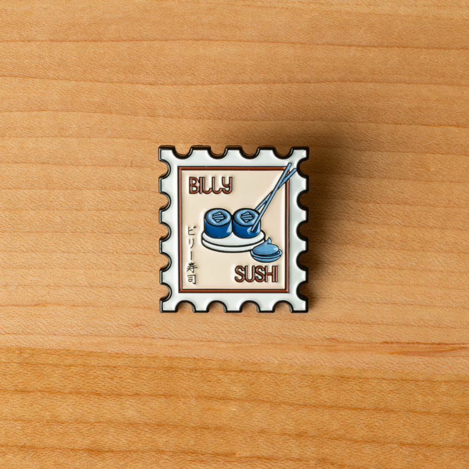 Billy Sushi Stamp & Sushi Pin