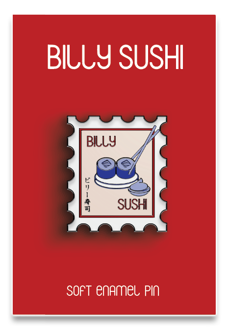Billy Sushi Stamp & Sushi Pin